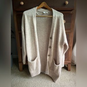 Gap long over sized oatmeal cardigan